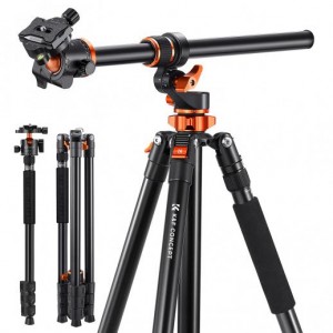 K&F Trepied alu + rotule 28mm colonne centrale charge 10kg K&F Trepied alu + rotule 28mm colonne centrale charge 10kg